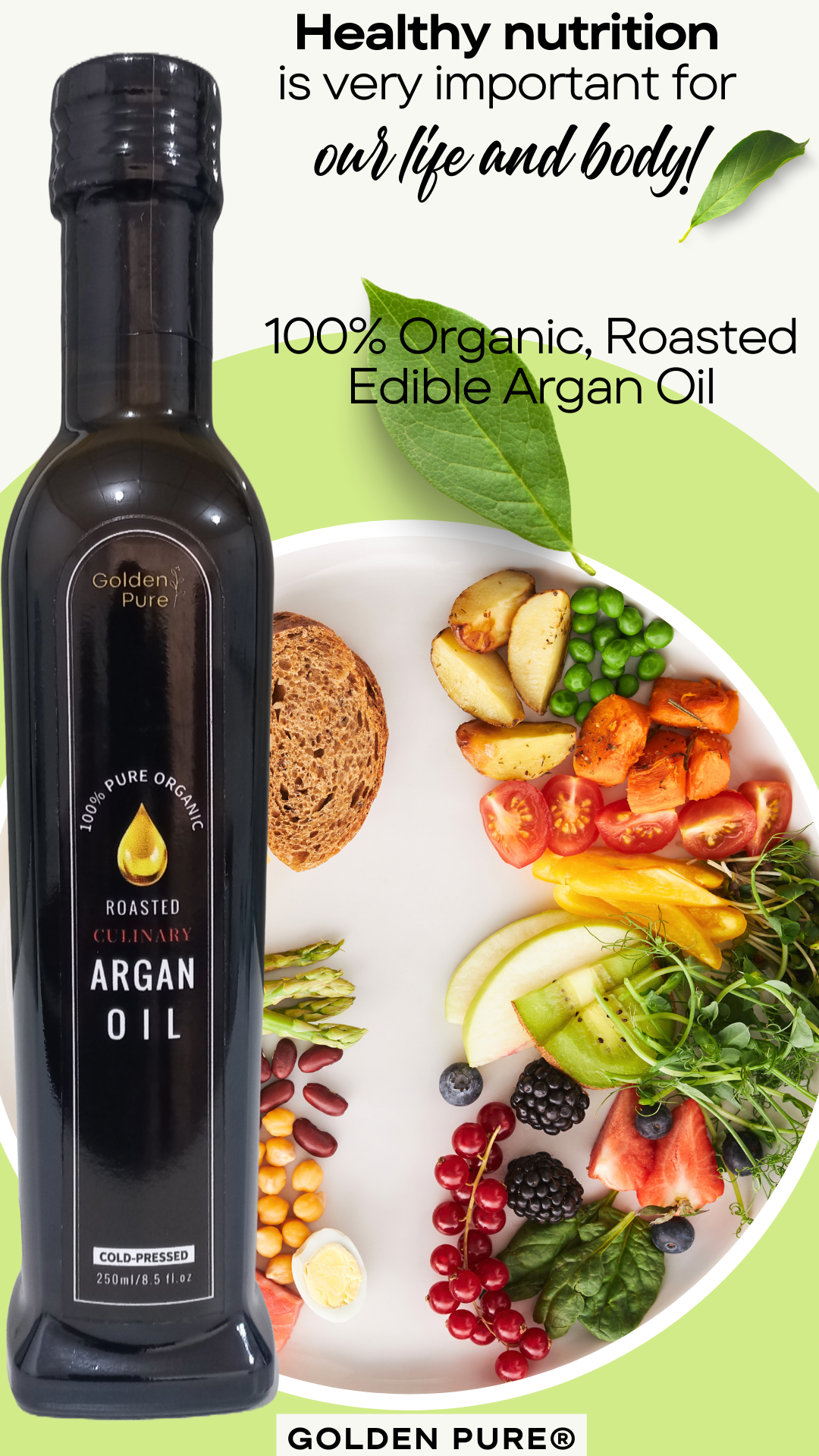 Golden Pure Organic & Roasted Edible Argan Oil_250ml